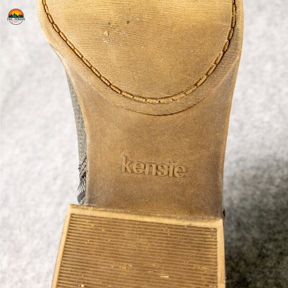 Kensie Gerona Ankle Boots Gray Brown Suede Leather Side Zip Women's Size 8M - Picture 9 of 10